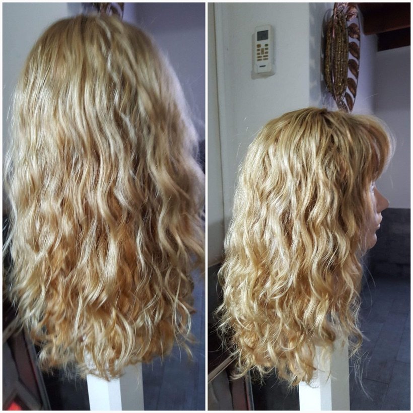 Peluca de cabello natural largo color oscuro en Mendoza